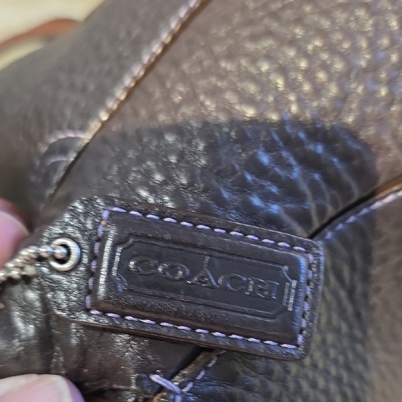 Pre-owned Coach Brown Pebbled Chelse Leather Shoulder Bag - Picture 9 of 14